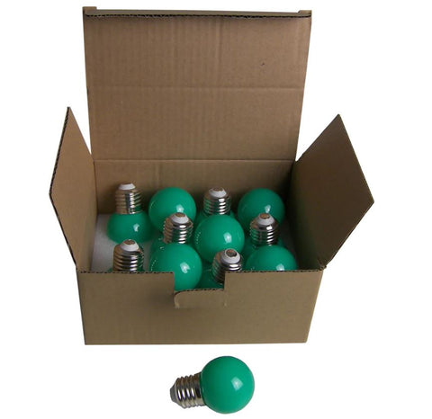 2W E27 LED Globe (Green) - Box of 12