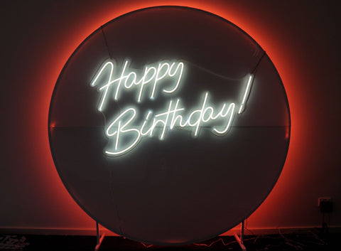 LED Sign Cursive "Happy Birthday"