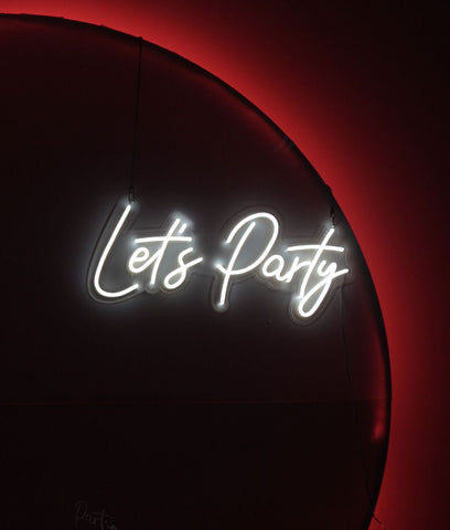 LED Sign "Let's Party"
