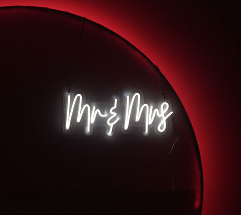 LED Sign "Mr and Mrs"