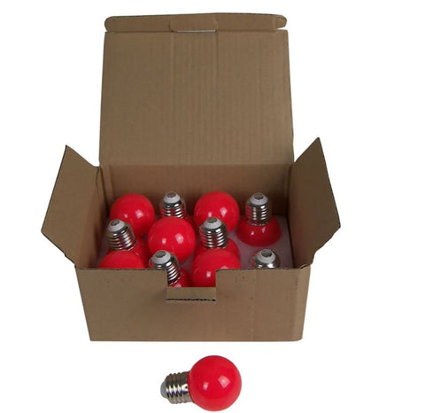 2W E27 LED Globe (Red) - Box of 12